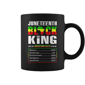 Junenth Black King Nutritional Facts Dad Boys Fathers Day Coffee Mug | Mazezy