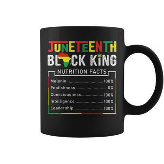 Junenth Black King Nutritional Facts Melanin Men Fat Coffee Mug - Seseable