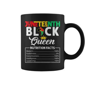 Junenth Black Queen Nutritional Facts Freedom Day Coffee Mug - Seseable