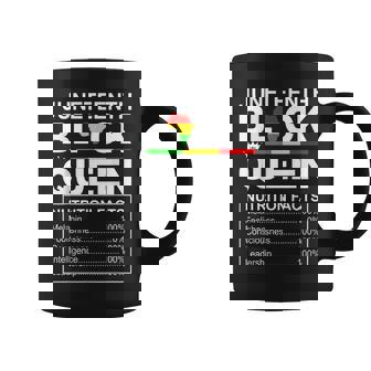 Junenth Black Queen Nutritionalfacts Melanin Africanwomen Coffee Mug | Mazezy