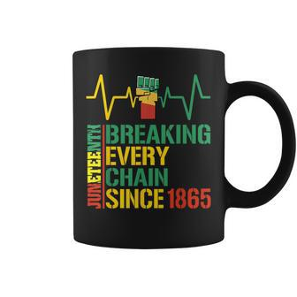 Junenth Breaking Every Chain Since 1865 Black History Coffee Mug - Thegiftio UK