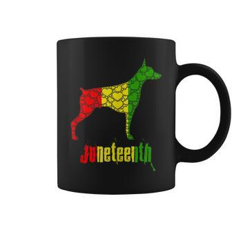 Junenth Day Black Pride History Love Hearts Dog- Doberman Coffee Mug | Mazezy