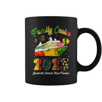 Junenth Family Cruise 2023 Black Freedom Men Women Kids Coffee Mug | Mazezy