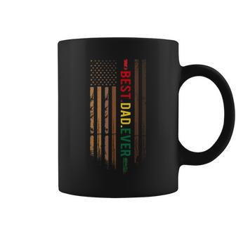 Junenth Fathers Day Best Dad Ever With Us American Flag Coffee Mug | Mazezy