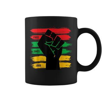 Junenth Free Since 1865 Black History Freedom Fist Coffee Mug - Thegiftio UK