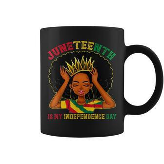 Junenth Is My Independence Day - Black Girl Black Queen Coffee Mug - Seseable