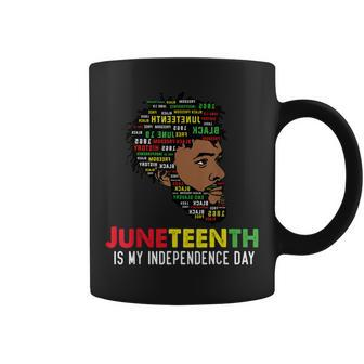 Junenth Is My Independence Day Black King Fathers Day Men Coffee Mug | Mazezy