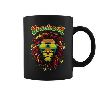 Junenth Lion Celebrate Black Freedom 1865 History Month Coffee Mug - Seseable