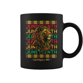 Junenth Lion Freedom Day 1865 Celebrate Black History Coffee Mug - Monsterry