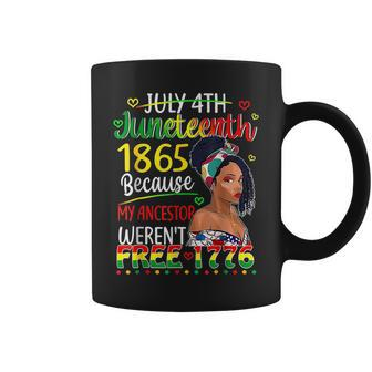 Junenth | African American Black Women Queen Curly Hair Coffee Mug | Mazezy