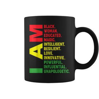 Junenth Proud Black Woman Queen African American Melanin Coffee Mug | Mazezy