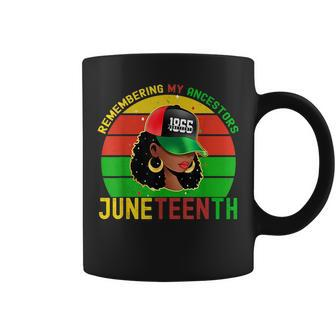 Junenth Remembering My Ancestors Black Freedom Coffee Mug - Seseable