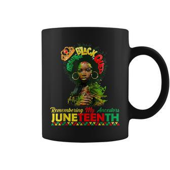Junenth Remembering My Ancestors Black Queen Women Coffee Mug - Seseable