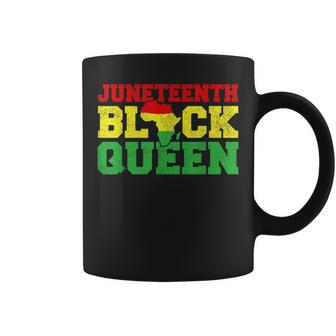 Junenth T Women Girls Junenth Black Queen Map Coffee Mug | Mazezy