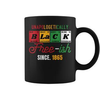 Junenth Unapologetically Black Free-Ish Since 1865 Pride Coffee Mug | Mazezy DE