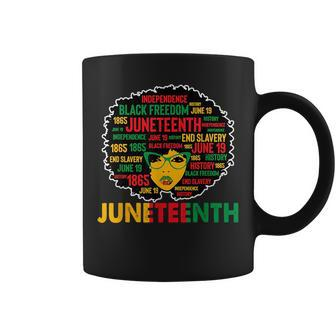 Junenth Women Queen African American Black Afro Coffee Mug - Seseable