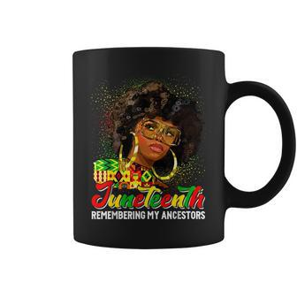 Junenth Women Remembering My Ancestors Black Freedom Coffee Mug | Mazezy