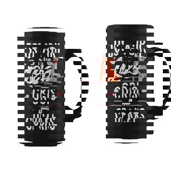 Just A Girl Who Loves Corgis And Cupcakes Gift Women Coffee Mug | Mazezy
