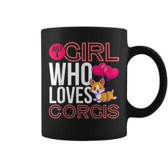 Just A Girl Who Loves Corgis Corgi Girl Corgi Owners Coffee Mug | Mazezy