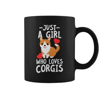 Just A Girl Who Loves Corgis Corgi Lover Gift Coffee Mug | Mazezy
