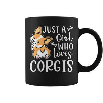 Just A Girl Who Loves Corgis Cute Corgi Coffee Mug | Mazezy