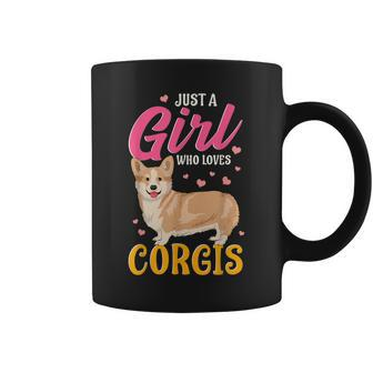Just A Girl Who Loves Corgis Dog Pet Corgi Mom Coffee Mug | Mazezy
