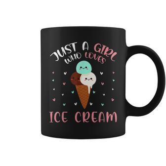Just A Girl Who Loves Ice Cream Lover Cute Summer Vacation Coffee Mug | Mazezy