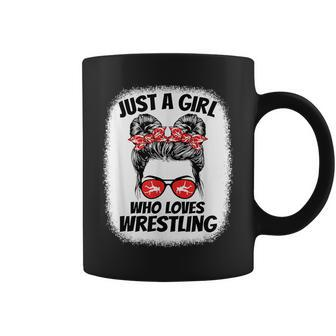 Just A Girl Who Loves Wrestling Wrestler Girls Kids Coffee Mug | Mazezy