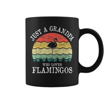 Just A Grandpa Who Loves Flamingos Grandpa Funny Gifts Coffee Mug | Mazezy