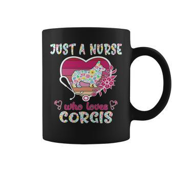 Just A Nurse Who Loves Corgis - Welsh Corgi Dog Lovers Woman Coffee Mug | Mazezy