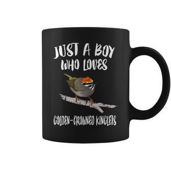 Just A Boy Who Loves Golden-Crowned Kinglets Birds Birding Coffee Mug | Mazezy