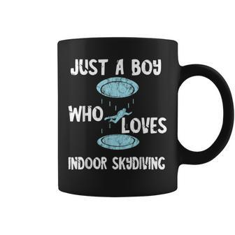 Just A Boy Who Loves Indoor Skydiving Tunnel Flight Skydiver Coffee Mug | Mazezy