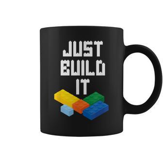 Just Build It Master Builder Building Blocks Toy Bricklayer Coffee Mug - Seseable