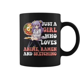 Just A Girl Who Loves Anime Ramen And Sketching Coffee Mug - Monsterry CA