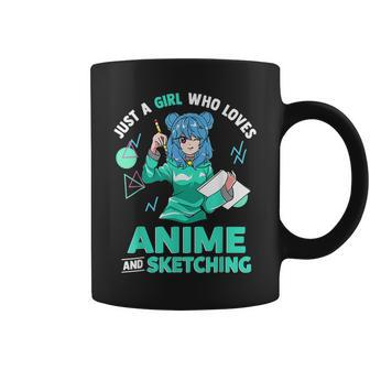 Just A Girl Who Loves Anime And Sketching Coffee Mug - Monsterry