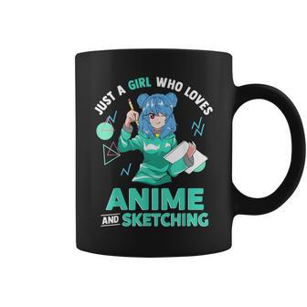 Just A Girl Who Loves Anime And Sketching Coffee Mug | Mazezy