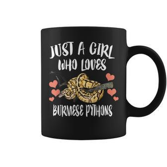 Just A Girl Who Loves Burmese Pythons Snakes Coffee Mug | Mazezy