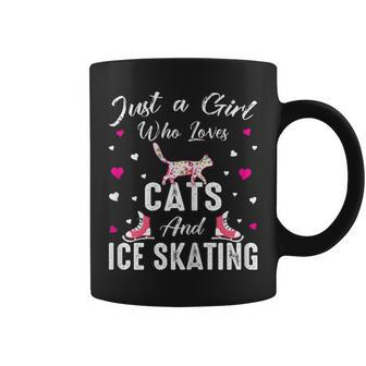 Just A Girl Who Loves Cats And Ice Skating Skate Girl Coffee Mug | Mazezy