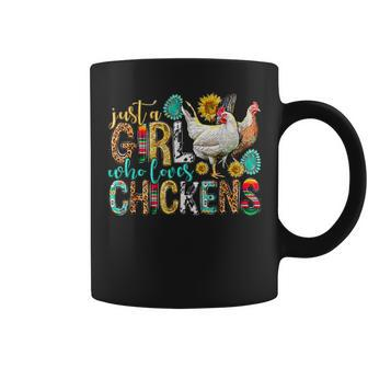 Just A Girl Who Loves Chickens Farm Lover Cute Chicken Buffs Coffee Mug - Monsterry