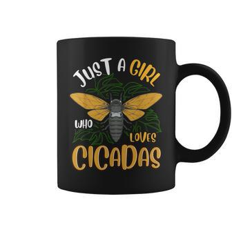Just A Girl Who Loves Cicadas Brood X Insect Entomology Coffee Mug | Mazezy CA
