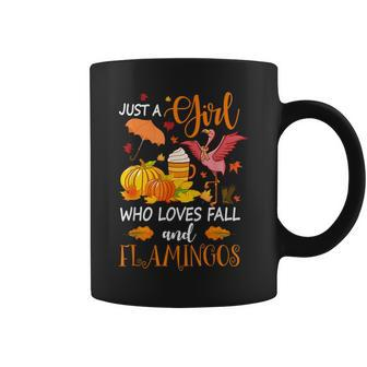 Just A Girl Who Loves Fall And Flamingo Halloween Flamingo Flamingo Halloween Coffee Mug | Mazezy