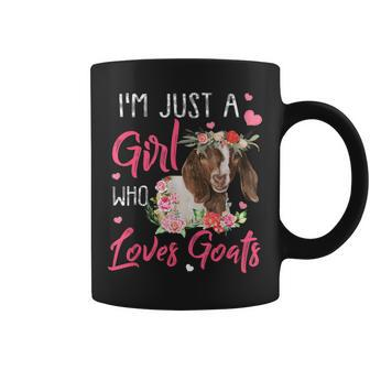 Just A Girl Who Loves Goats Goat Rancher Farm Women Coffee Mug - Monsterry DE