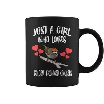 Just A Girl Who Loves Golden-Crowned Kinglets Birds Birding Coffee Mug | Mazezy