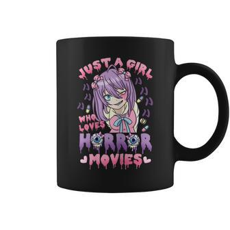 Just A Girl Who Loves Horror Movies Anime Halloween Costume Coffee Mug | Mazezy