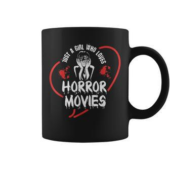 Just A Girl Who Loves Horror Movies Movies Coffee Mug | Mazezy