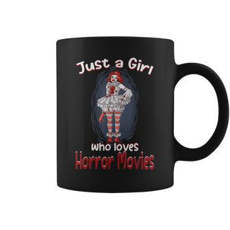 Just A Girl Who Loves Horror Movies Halloween Halloween Coffee Mug | Mazezy