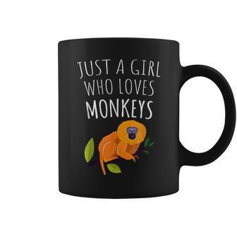 Just A Girl Who Loves Monkeys Golden Lion Tamarin Coffee Mug | Mazezy