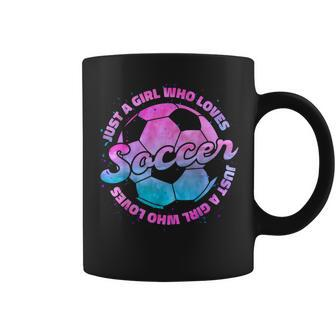 Just A Girl Who Loves Soccer Football Girl Coffee Mug - Seseable