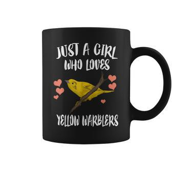 Just A Girl Who Loves Yellow Warblers Birds Birding Coffee Mug | Mazezy