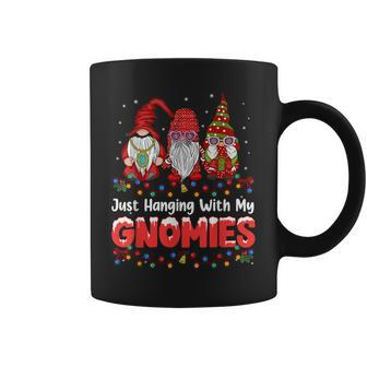 Just Hanging With My Gnomies Pajama Cute Gnome Christmas Coffee Mug - Seseable